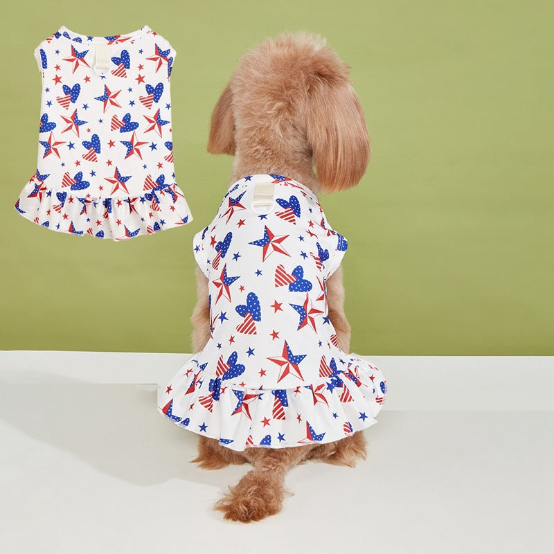 American Flag Pet Clothing For Independence Day, Made Of Durable Polyester, Perfect For Dogs
