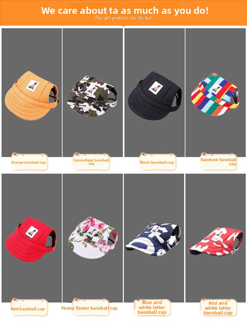 Summer Canvas Pet Hat For Dogs And Cats, Lightweight And Breathable Design