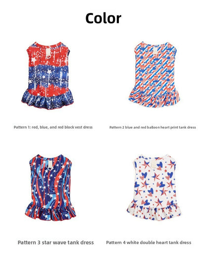American Flag Pet Clothing For Independence Day, Made Of Durable Polyester, Perfect For Dogs