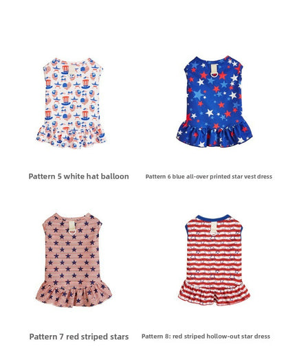 American Flag Pet Clothing For Independence Day, Made Of Durable Polyester, Perfect For Dogs