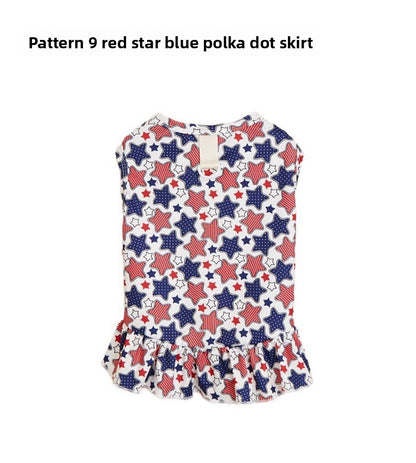 American Flag Pet Clothing For Independence Day, Made Of Durable Polyester, Perfect For Dogs