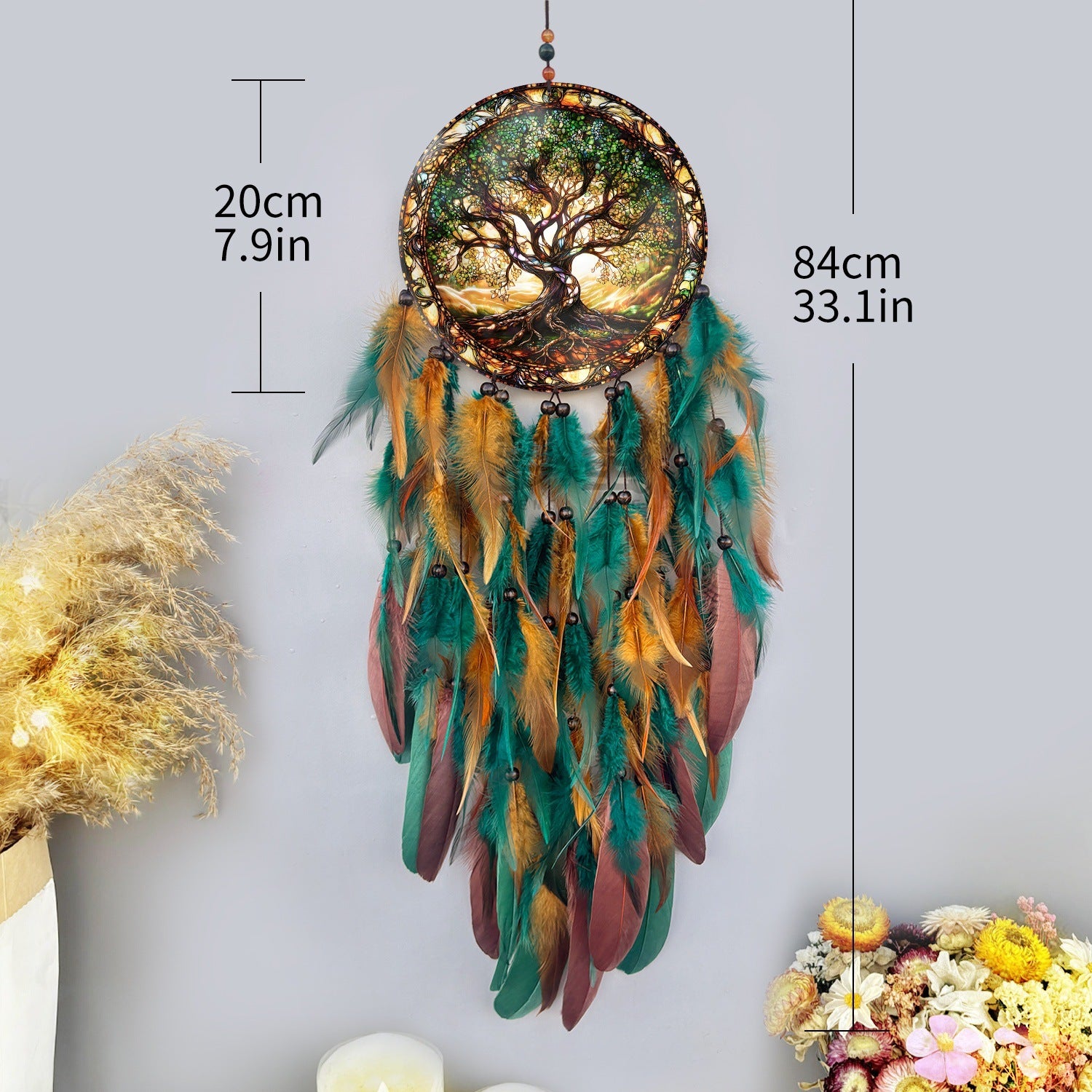 Acrylic Dreamcatcher Wind Chime Featuring Elegant Design For Home Decoration