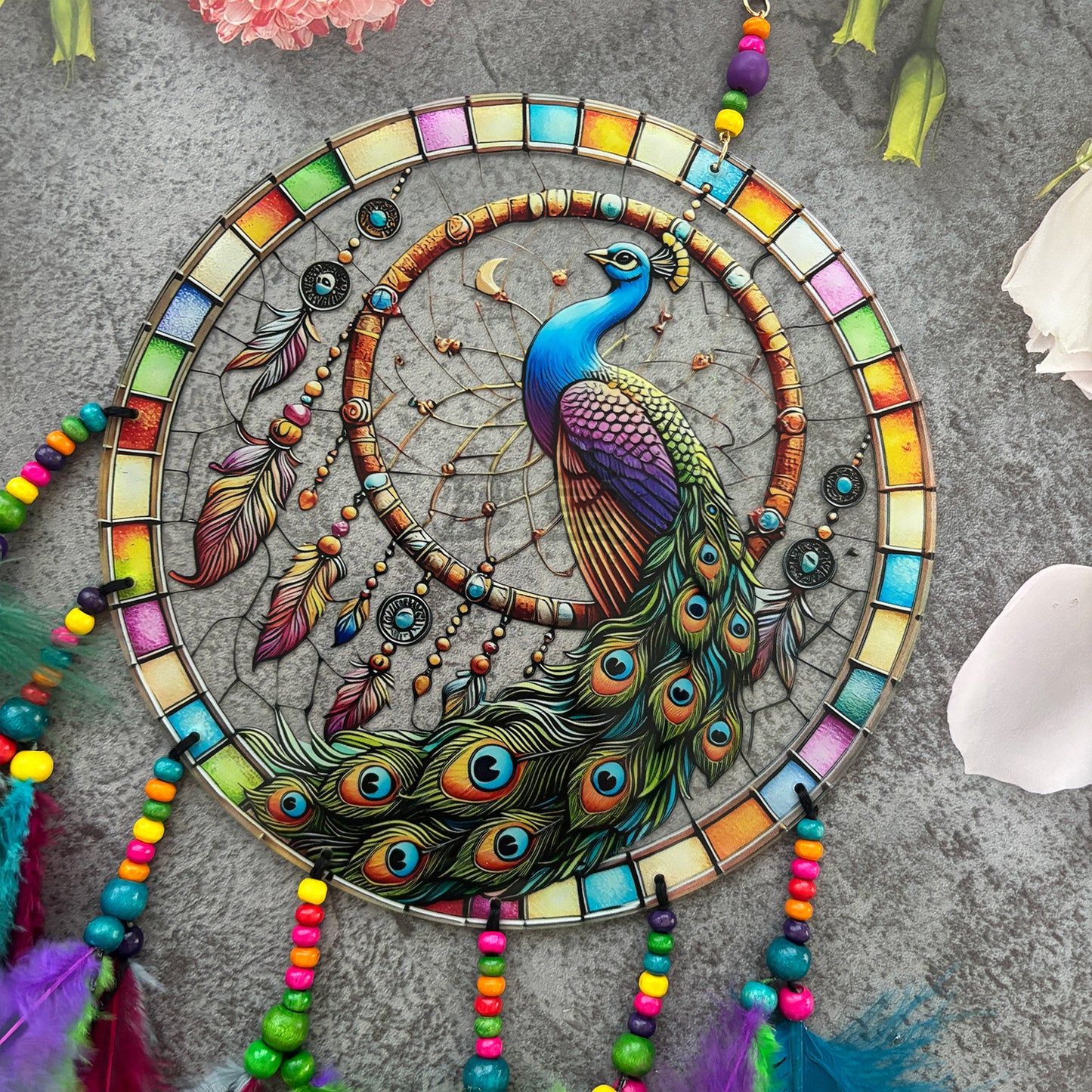 Peacock Wind Chime Featuring Elegant Design And Soothing Sounds For Outdoor And Indoor Decoration