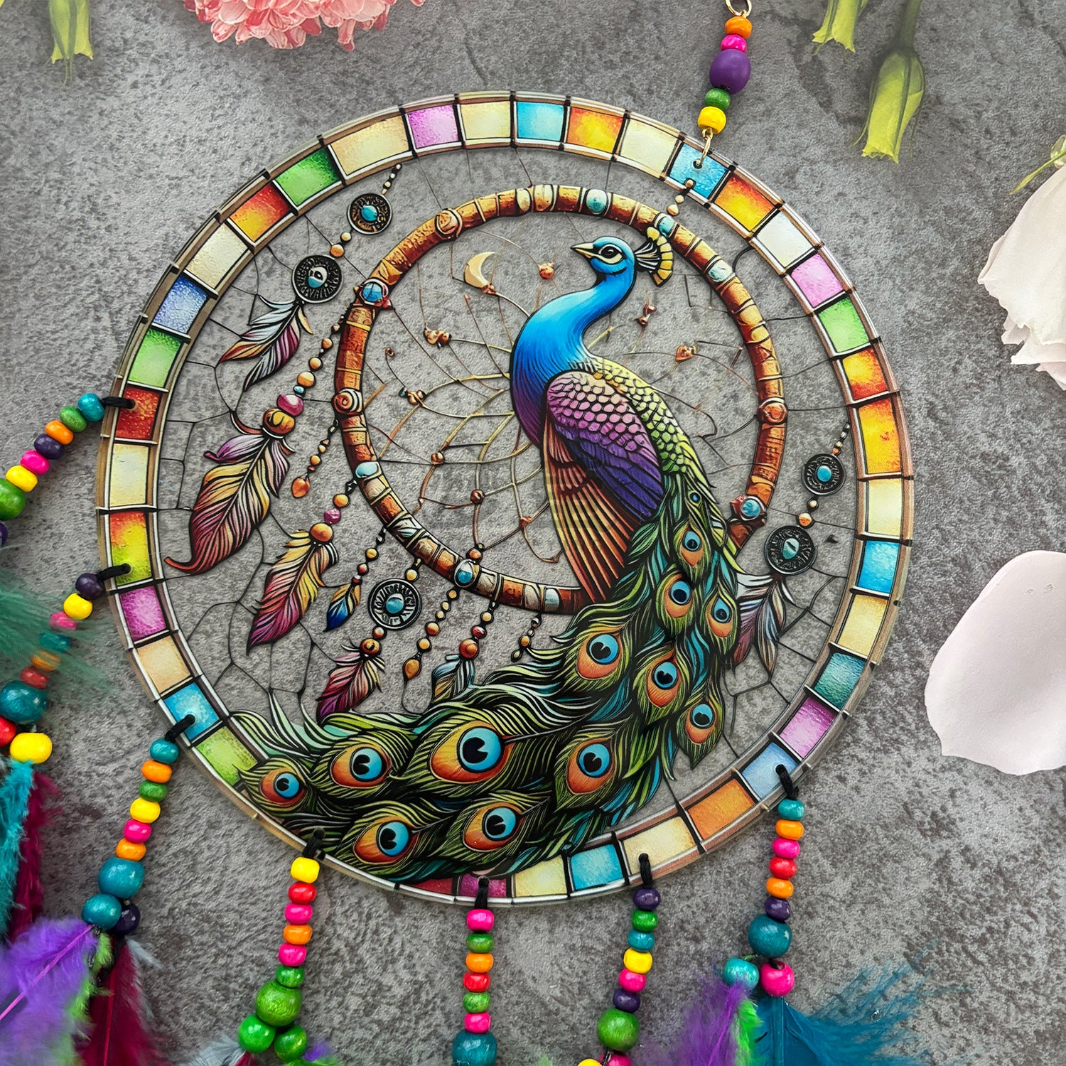 Peacock Wind Chime Featuring Elegant Design And Soothing Sounds For Outdoor And Indoor Decoration