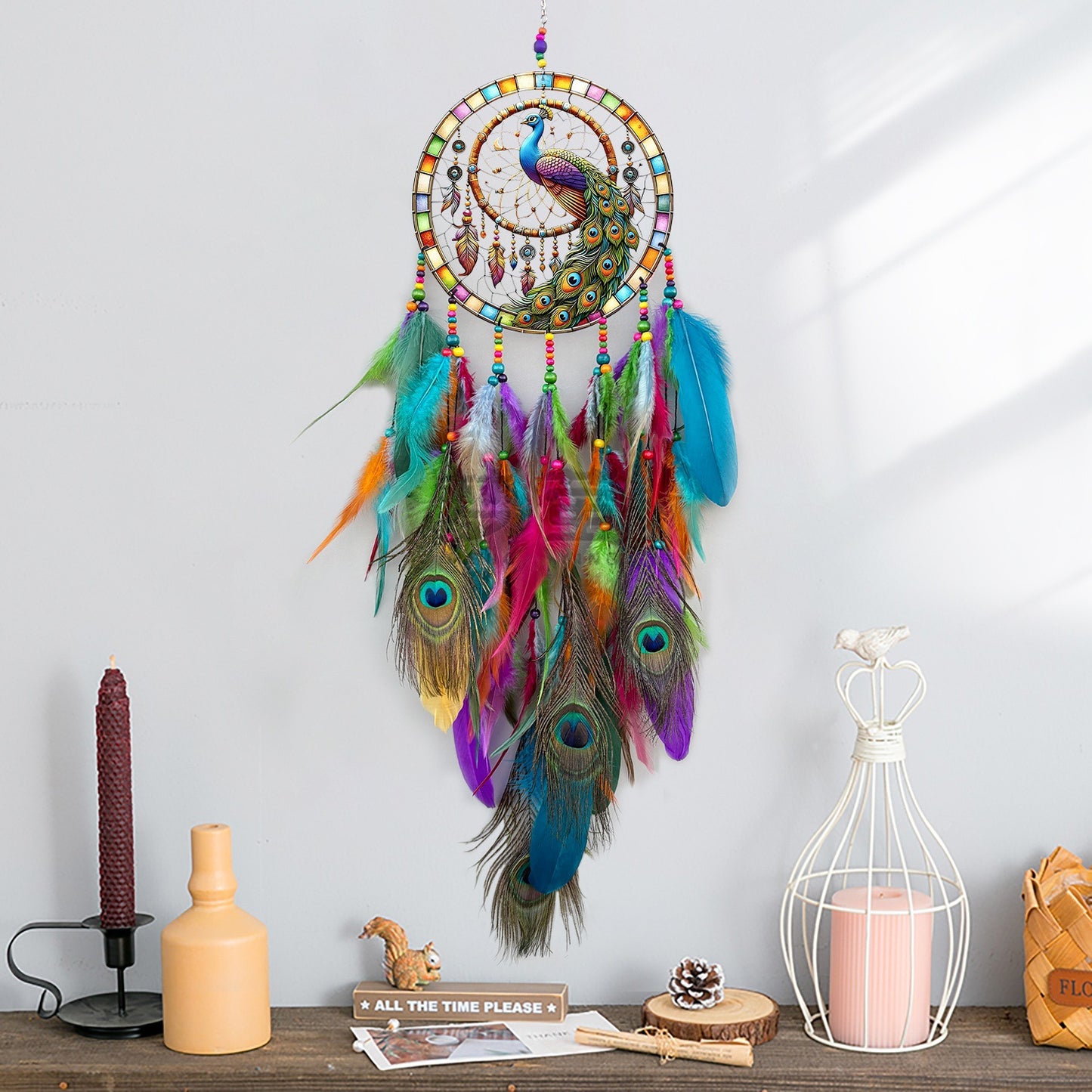 Peacock Wind Chime Featuring Elegant Design And Soothing Sounds For Outdoor And Indoor Decoration