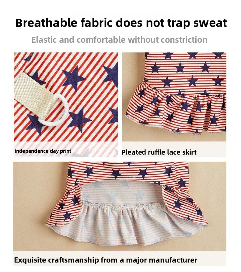 American Flag Pet Clothing For Independence Day, Made Of Durable Polyester, Perfect For Dogs