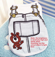 Vest-Bear Fake Suspenders Light Blue