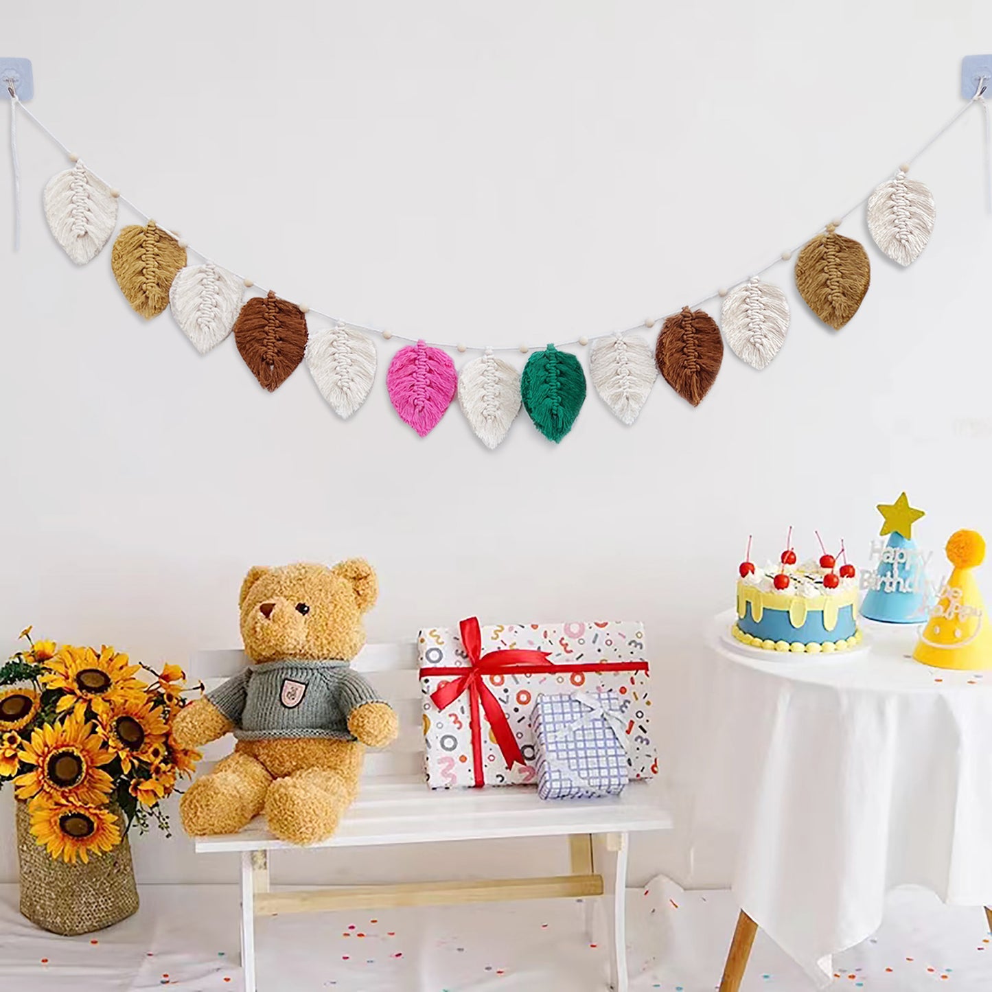 Cotton Leaves Wall Hanging Decor For Elegant Home Decoration