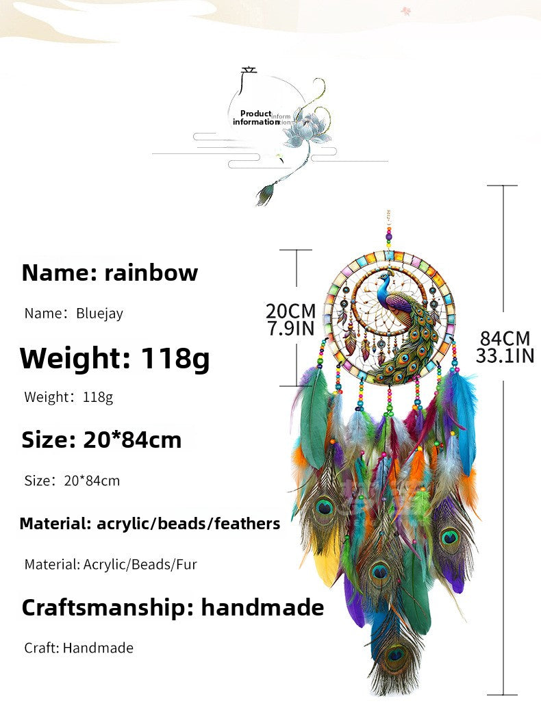 Peacock Wind Chime Featuring Elegant Design And Soothing Sounds For Outdoor And Indoor Decoration