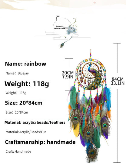 Peacock Wind Chime Featuring Elegant Design And Soothing Sounds For Outdoor And Indoor Decoration