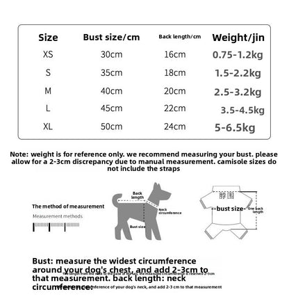 Pet Clothing Made Of Comfortable Cloth For Spring And Summer, Perfect For Dogs
