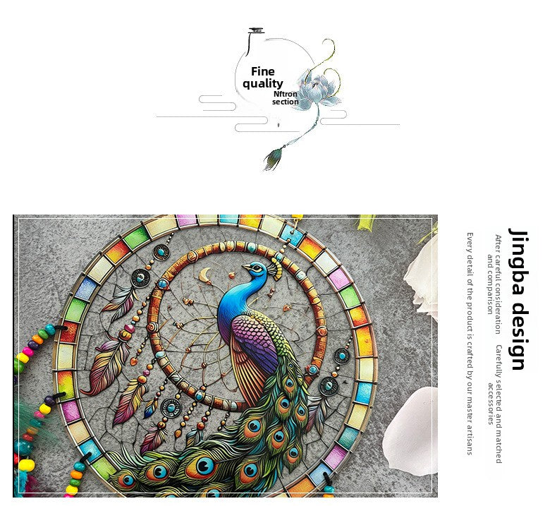 Peacock Wind Chime Featuring Elegant Design And Soothing Sounds For Outdoor And Indoor Decoration