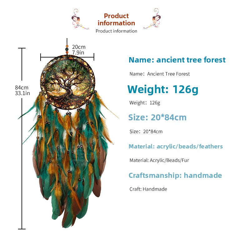 Acrylic Dreamcatcher Wind Chime Featuring Elegant Design For Home Decoration