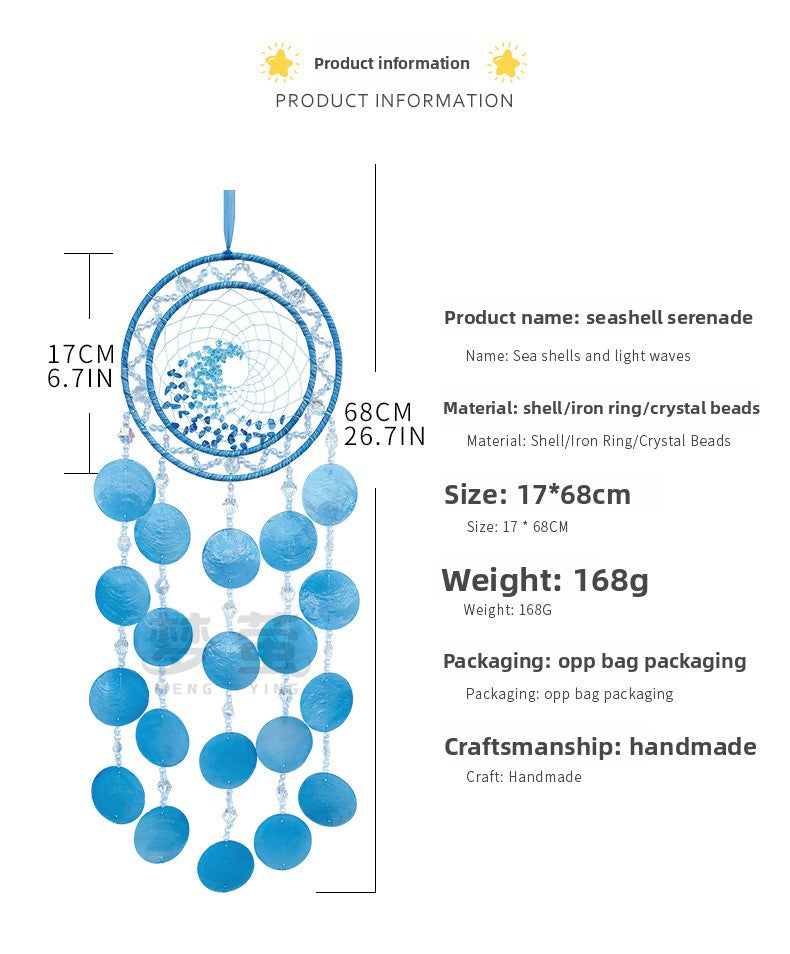 Shell Wind Chime For Home Decor, Featuring Natural Shell Material For A Soothing Sound