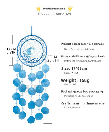 Shell Wind Chime For Home Decor, Featuring Natural Shell Material For A Soothing Sound