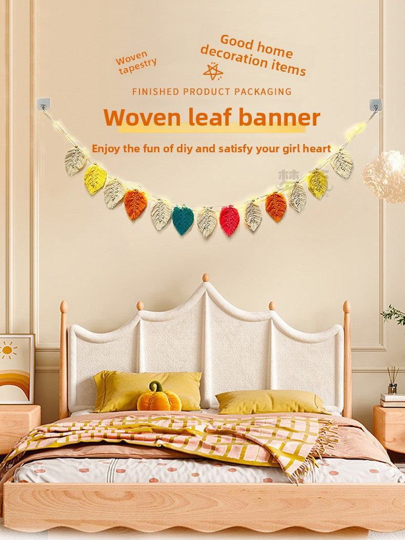 Cotton Leaves Wall Hanging Decor For Elegant Home Decoration