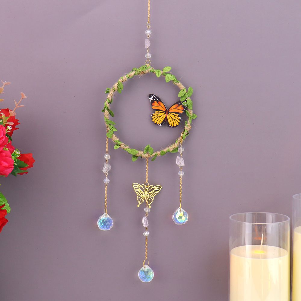 Agate Butterfly Pendant, Beautifully Crafted Butterfly-Shaped Agate Hanging Ornament