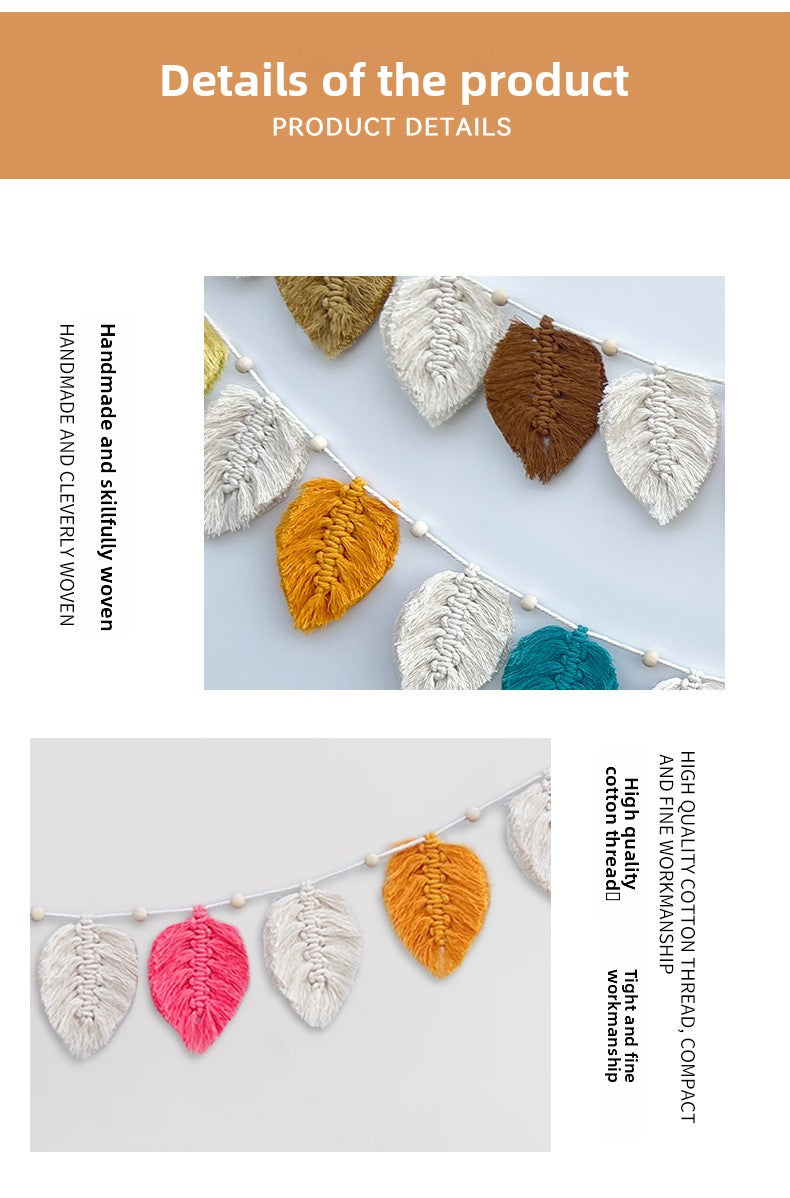 Cotton Leaves Wall Hanging Decor For Elegant Home Decoration