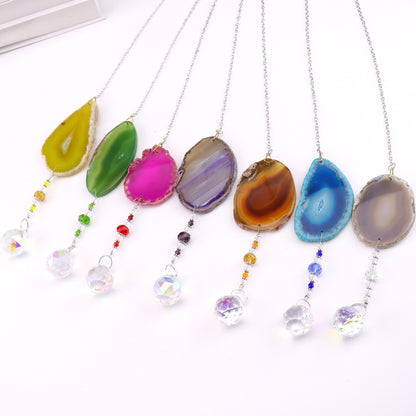 Agate Wind Chime Hanging Decoration In Colour, Elegant Home Ornament