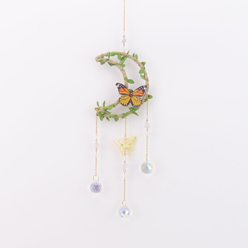 Agate Butterfly Pendant, Beautifully Crafted Butterfly-Shaped Agate Hanging Ornament