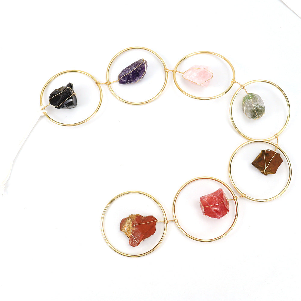 Life Tree Pendant Featuring Agate Stone, Elegant Hanging Decoration