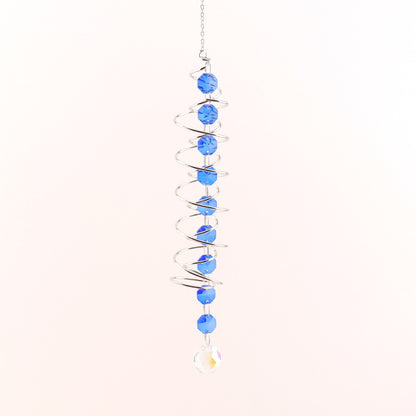 Spiral Agate Suncatcher Hanging Ornament In Colour