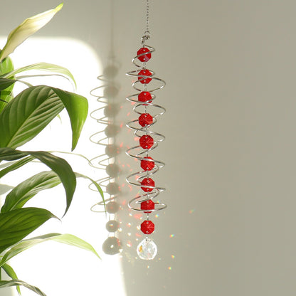 Spiral Agate Suncatcher Hanging Ornament In Colour