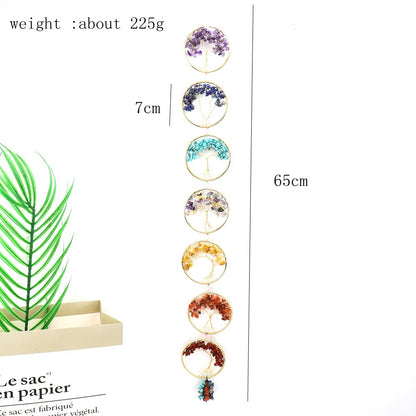 Life Tree Pendant Featuring Agate Stone, Elegant Hanging Decoration