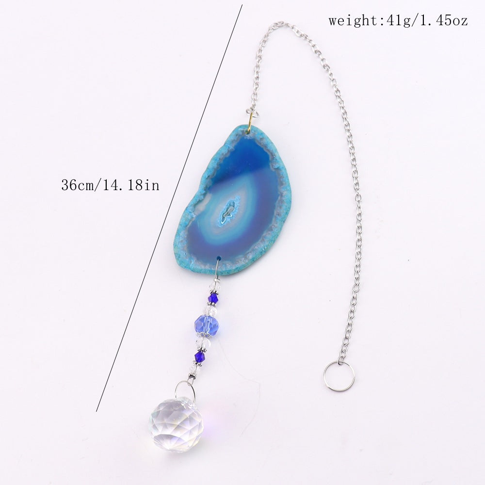 Agate Wind Chime Hanging Decoration In Colour, Elegant Home Ornament
