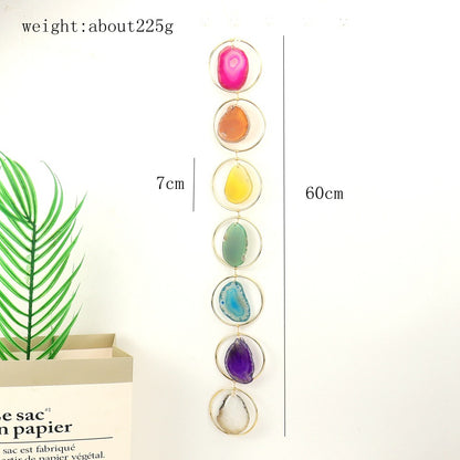 Life Tree Pendant Featuring Agate Stone, Elegant Hanging Decoration