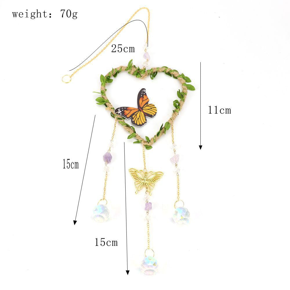 Agate Butterfly Pendant, Beautifully Crafted Butterfly-Shaped Agate Hanging Ornament