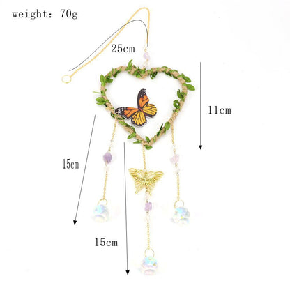 Agate Butterfly Pendant, Beautifully Crafted Butterfly-Shaped Agate Hanging Ornament