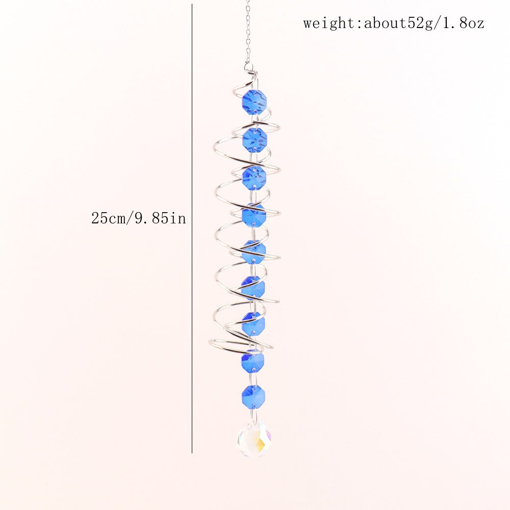 Spiral Agate Suncatcher Hanging Ornament In Colour