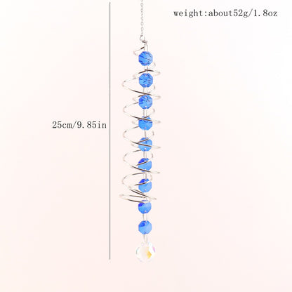 Spiral Agate Suncatcher Hanging Ornament In Colour