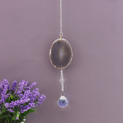 Agate Wind Chime Hanging Decoration In Colour, Elegant Home Ornament