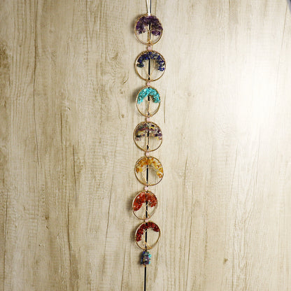 Life Tree Pendant Featuring Agate Stone, Elegant Hanging Decoration