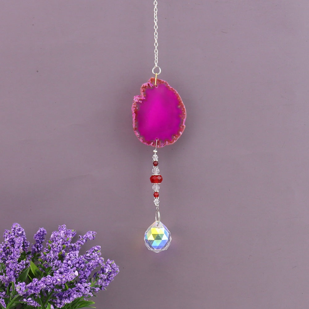 Agate Wind Chime Hanging Decoration In Colour, Elegant Home Ornament