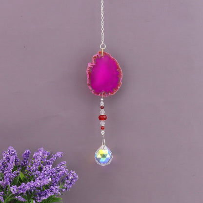 Agate Wind Chime Hanging Decoration In Colour, Elegant Home Ornament