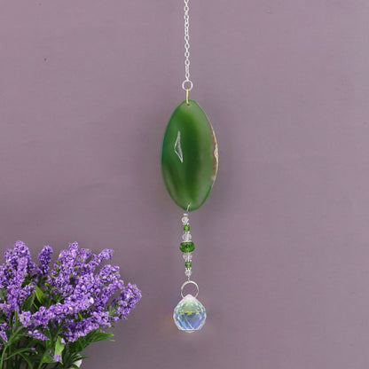 Agate Wind Chime Hanging Decoration In Colour, Elegant Home Ornament