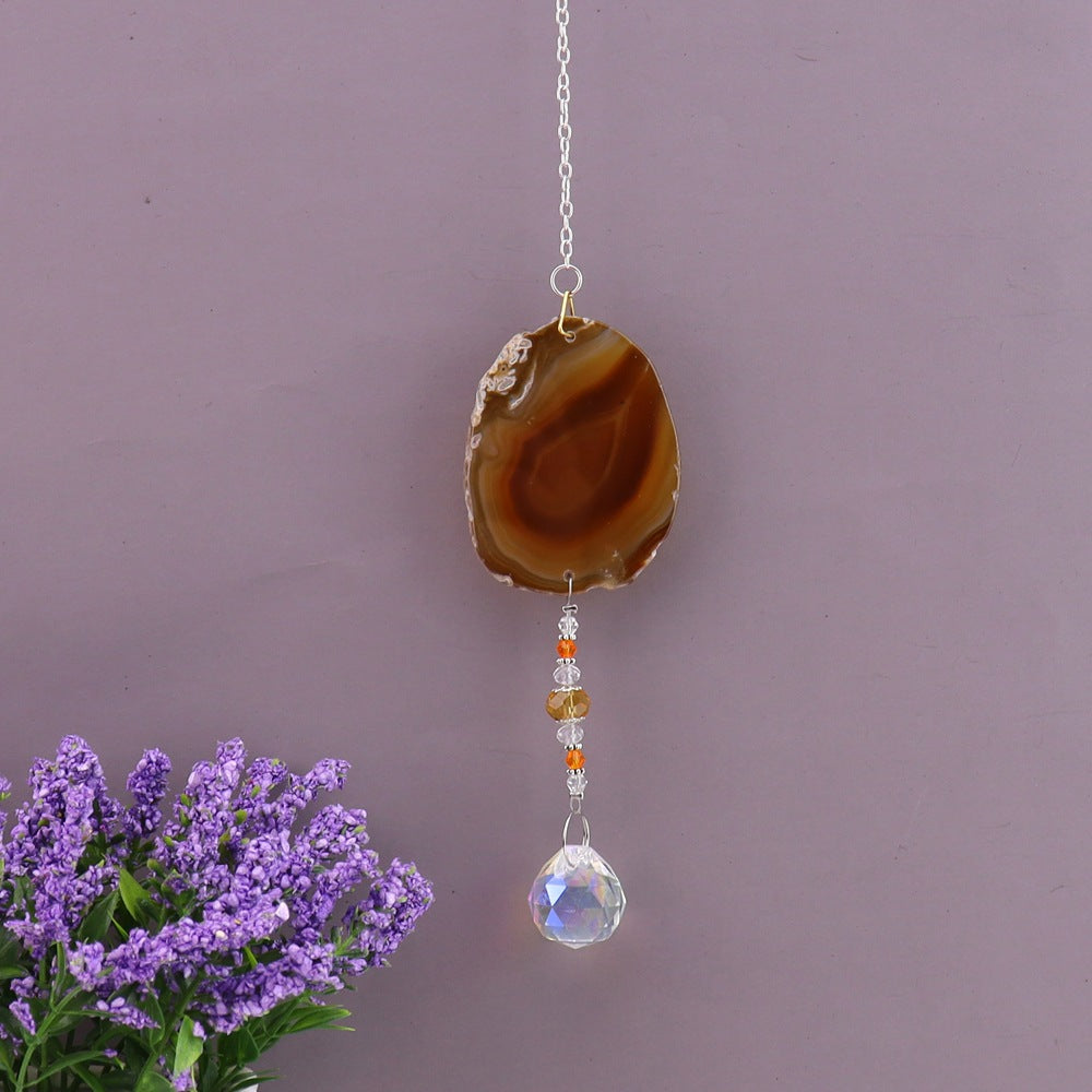 Agate Wind Chime Hanging Decoration In Colour, Elegant Home Ornament