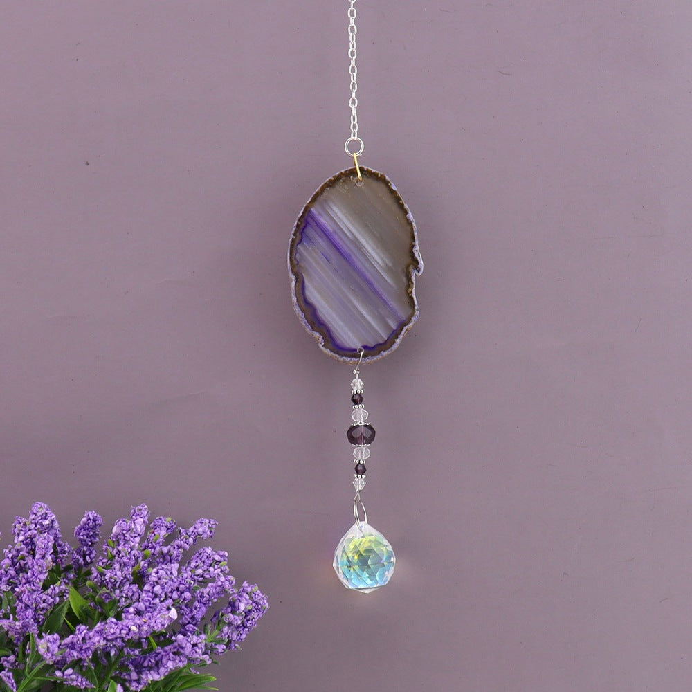 Agate Wind Chime Hanging Decoration In Colour, Elegant Home Ornament
