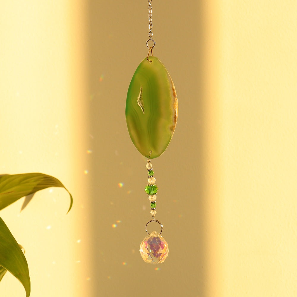 Agate Wind Chime Hanging Decoration In Colour, Elegant Home Ornament
