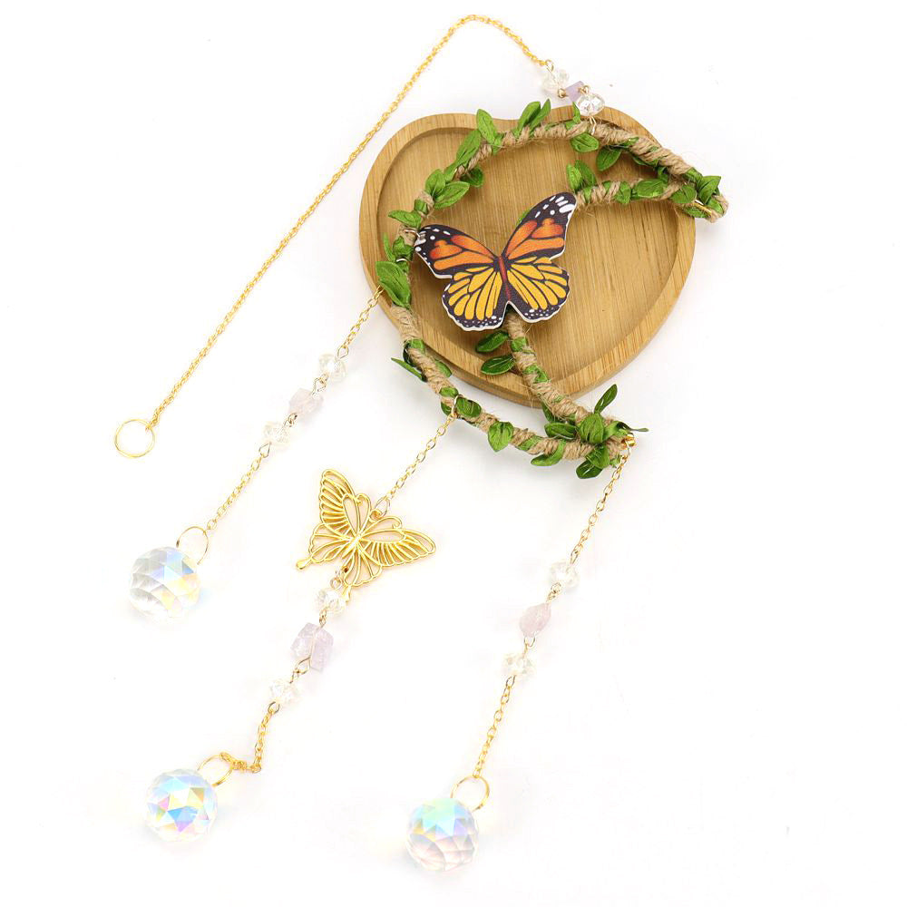 Agate Butterfly Pendant, Beautifully Crafted Butterfly-Shaped Agate Hanging Ornament