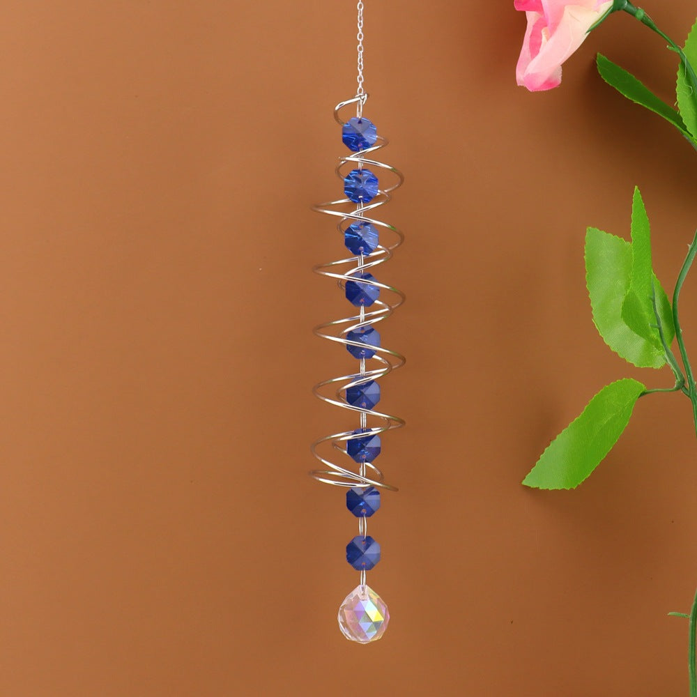 Spiral Agate Suncatcher Hanging Ornament In Colour
