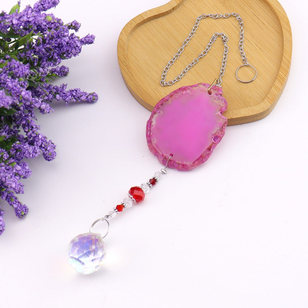 Agate Wind Chime Hanging Decoration In Colour, Elegant Home Ornament