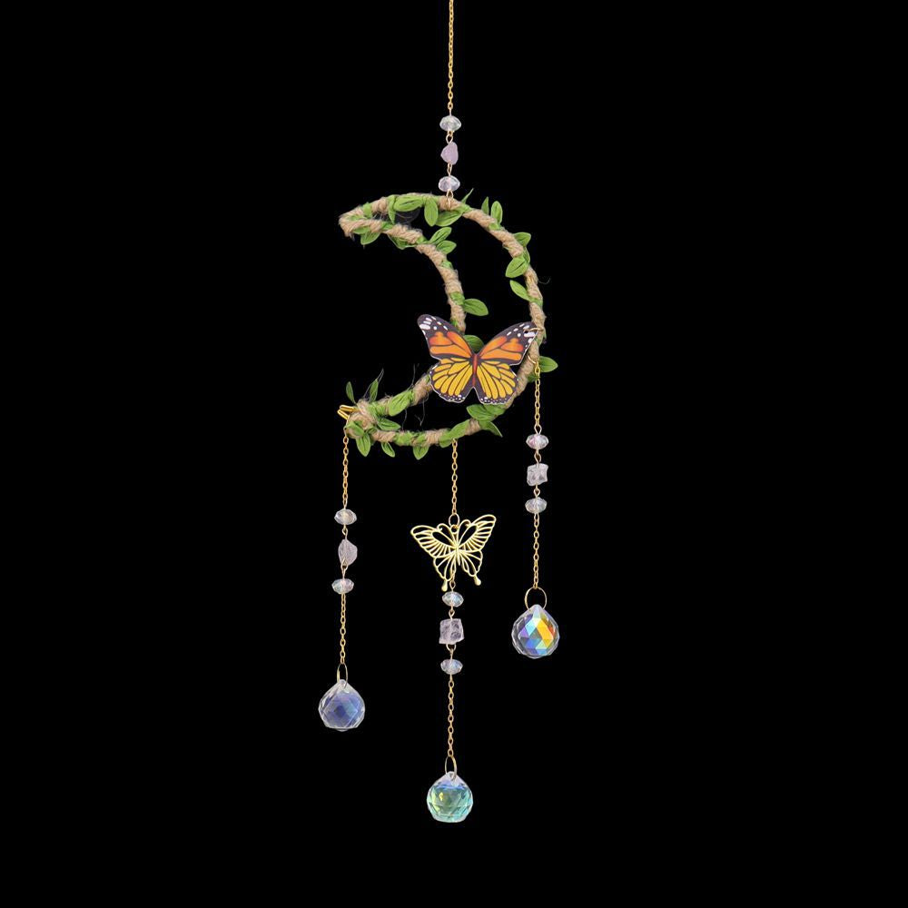 Agate Butterfly Pendant, Beautifully Crafted Butterfly-Shaped Agate Hanging Ornament