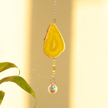 Agate Wind Chime Hanging Decoration In Colour, Elegant Home Ornament