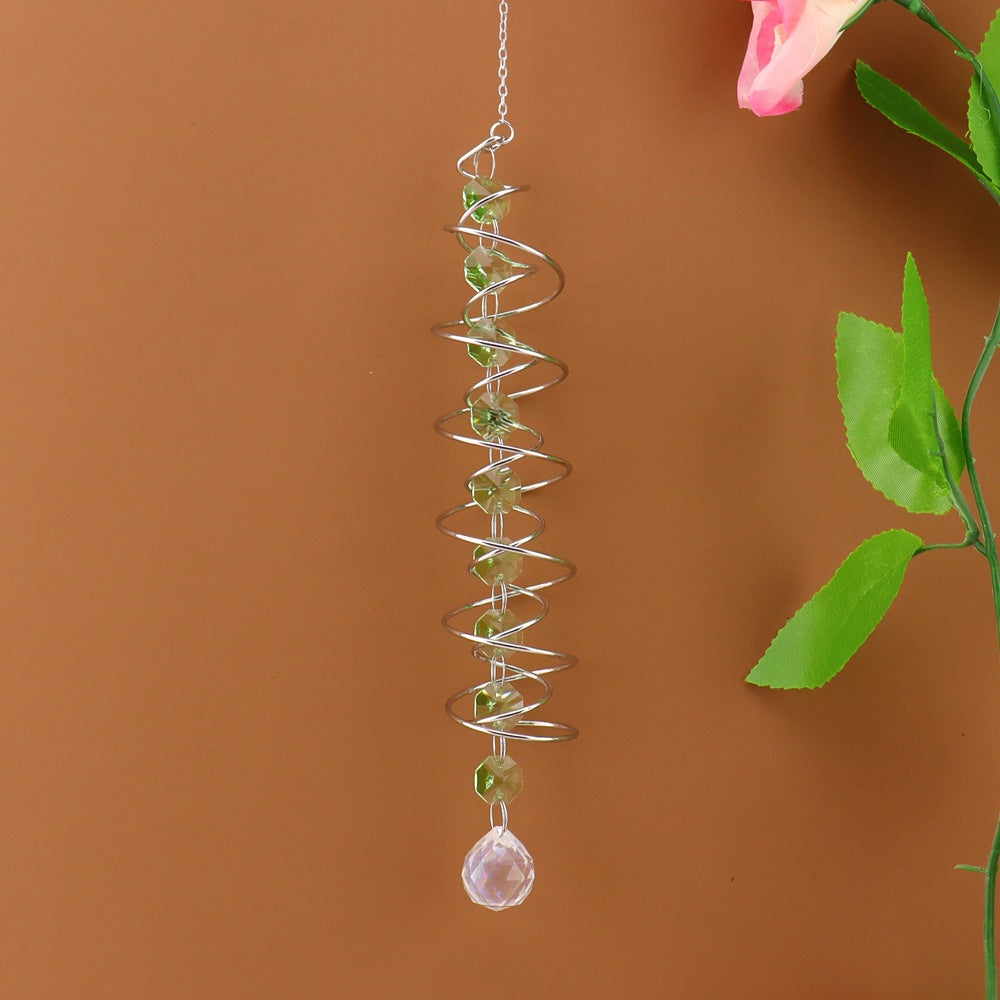 Spiral Agate Suncatcher Hanging Ornament In Colour