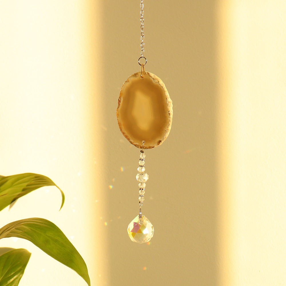 Agate Wind Chime Hanging Decoration In Colour, Elegant Home Ornament