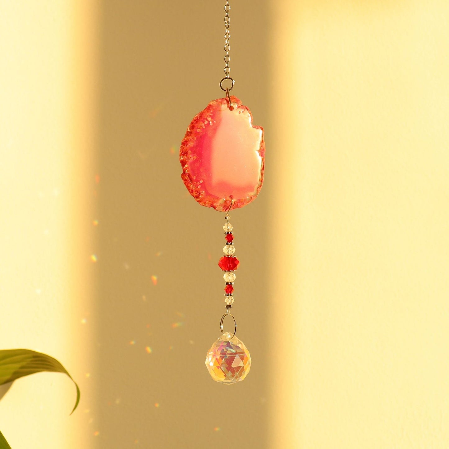 Agate Wind Chime Hanging Decoration In Colour, Elegant Home Ornament